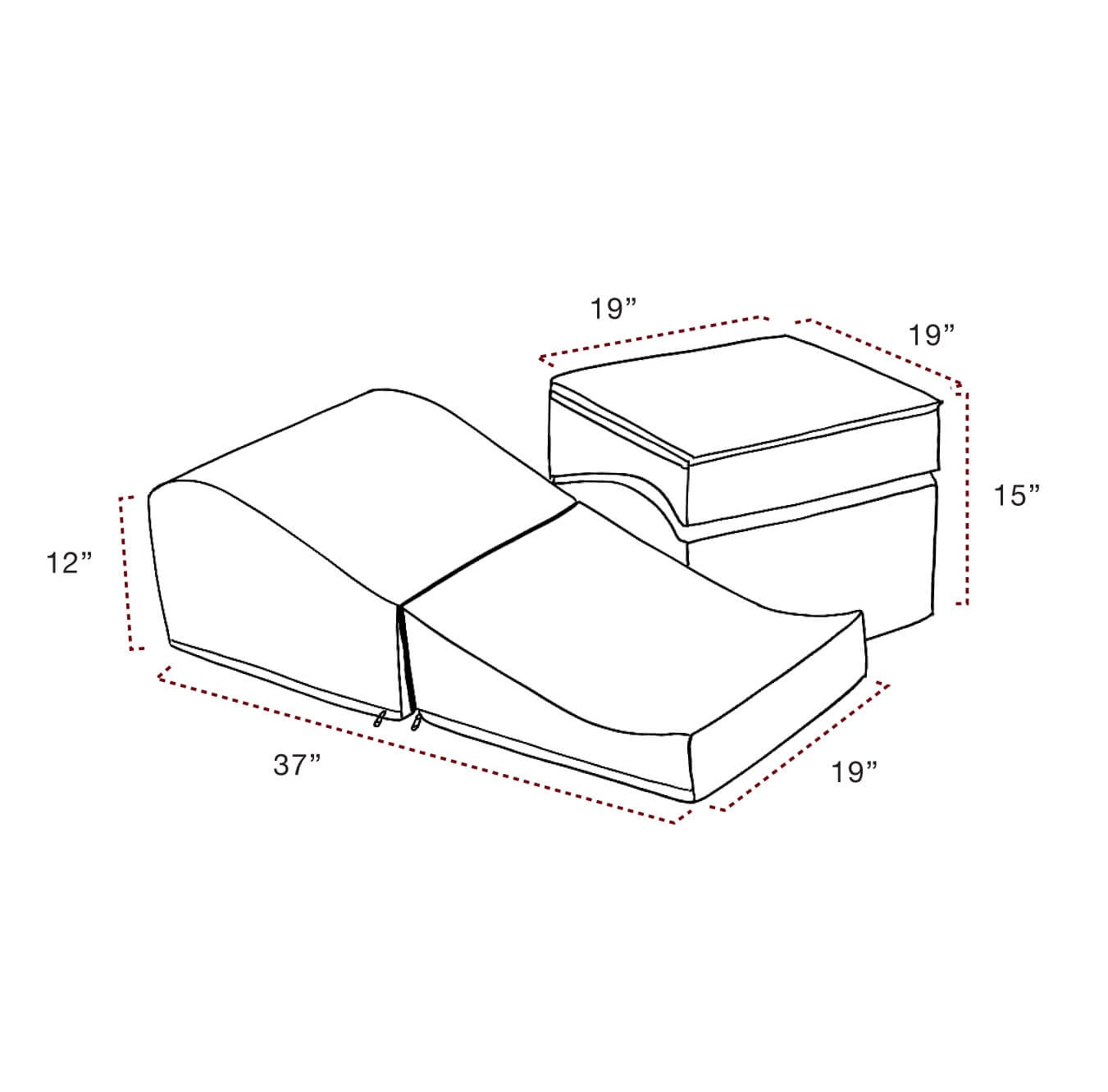 Liberator Flip Ramp Plum - Stylish Contoured Sex Pillow Positioner