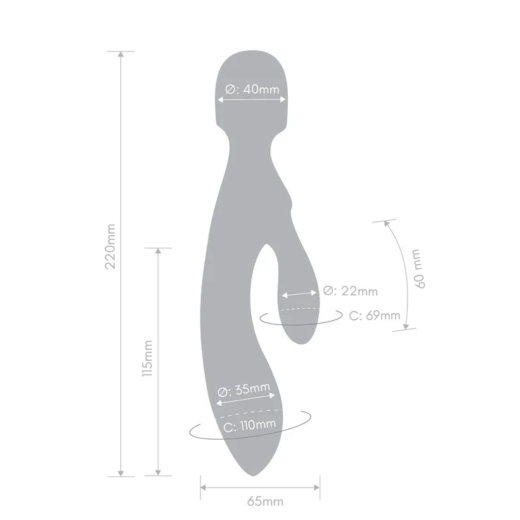 Electric EEL | Together Toy Tri Delight Dual-Ended Triple Stim Wand & Rabbit Vibrator