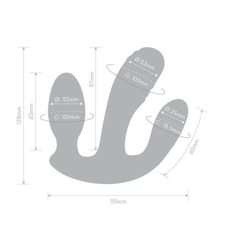 Electric EEL | Together Toy Blended Pleasure Remote Controlled Triple-Pronged Vibrator