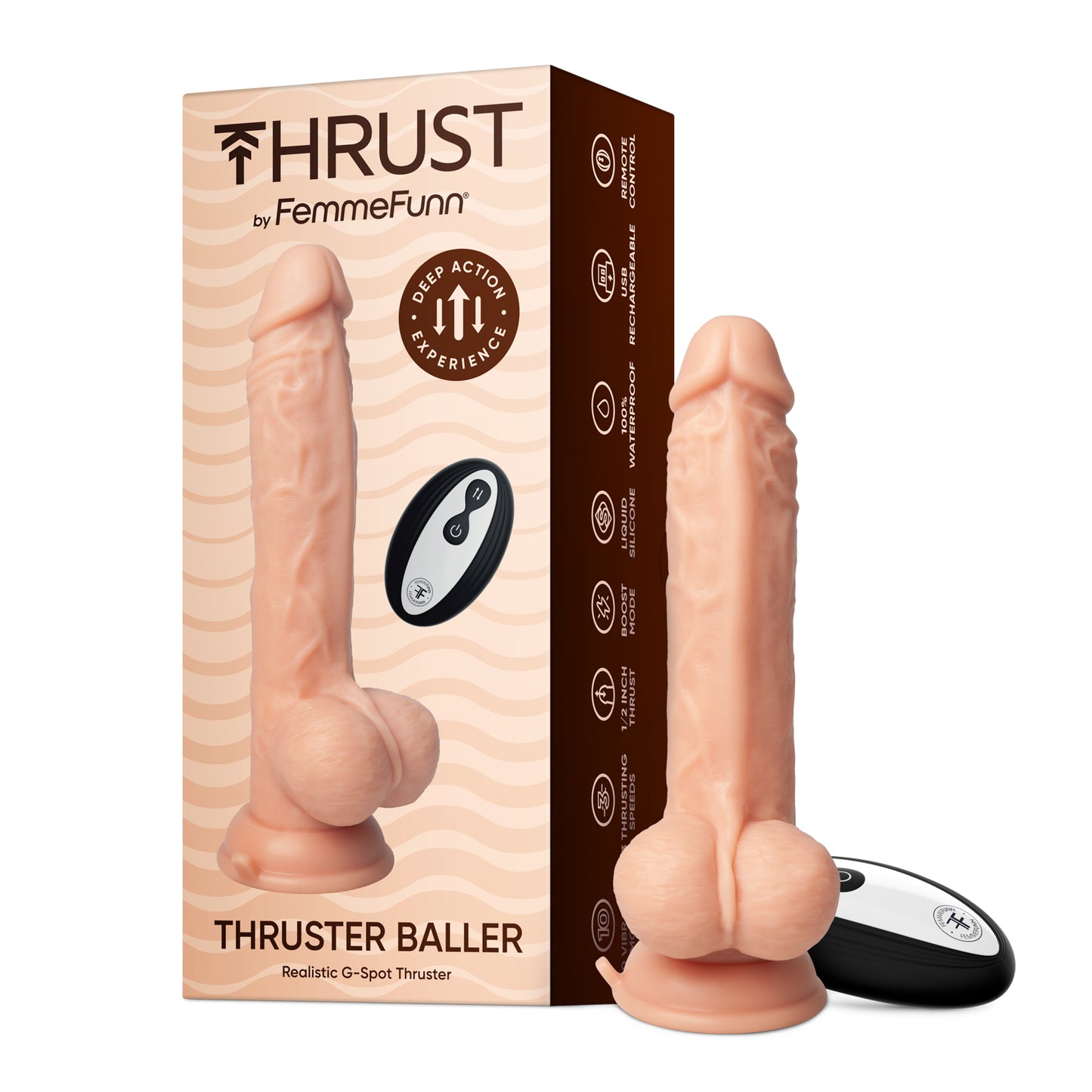 Femme Funn Thruster Baller Vibrator with Remote Control