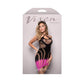 Fantasy Lingerie VIXEN READY OR NOT - Ombré Knit Asymmetrical Keyhole Halter Dress Black/Pink One Size