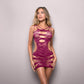 Fantasy Lingerie VIXEN FOR THE THRILL - Leopard Knit Cut-out Dress Magenta One Size