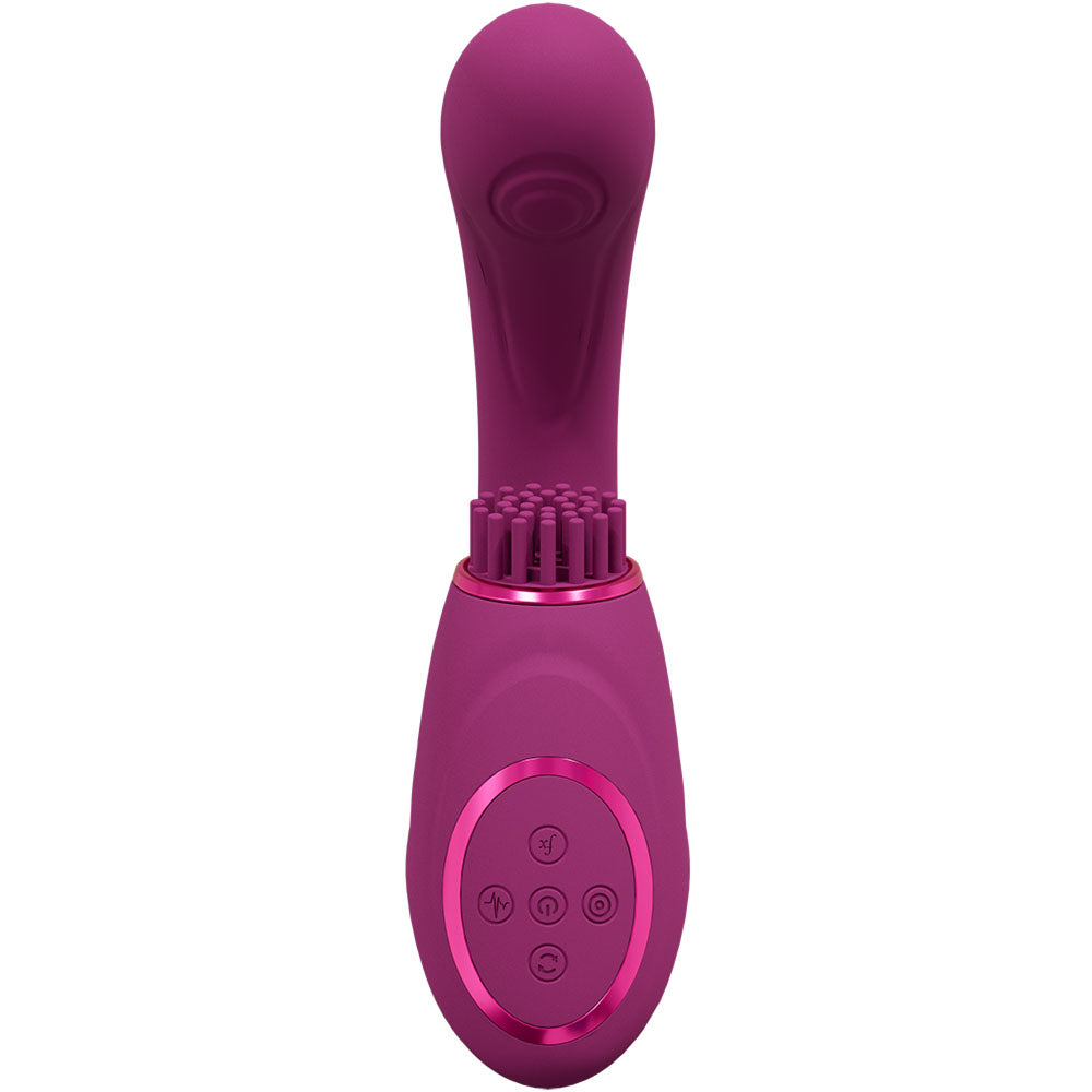 Shots Toys | VIVE Gen Triple Motor G-Spot Vibrator w Pulse Wave and Vibrating Bristles Pink