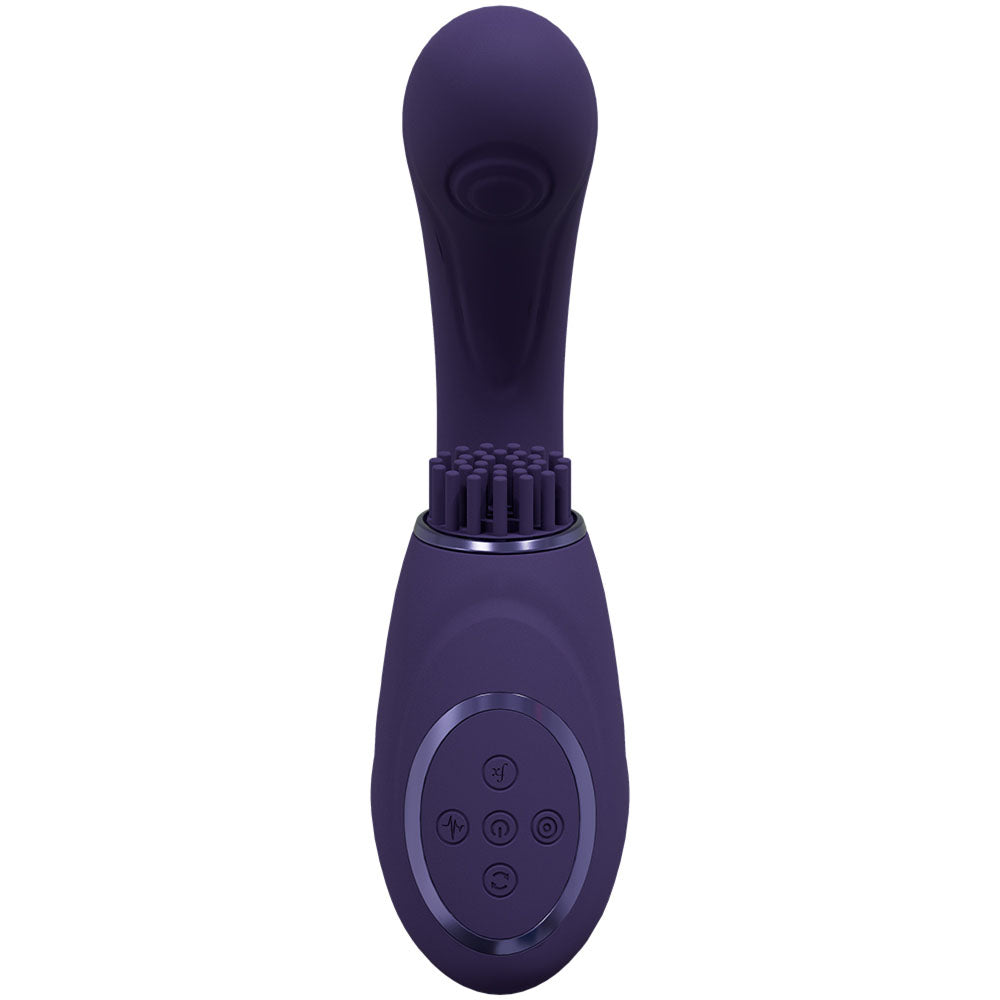 Shots Toys | VIVE Gen Triple Motor G-Spot Vibrator w Pulse Wave and Vibrating Bristles Purple