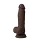 Shaft Vibrating MODEL A 7.5" Flexskin Liquid Silicone Dong w/Balls
