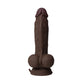 Shaft Vibrating MODEL A 7.5" Flexskin Liquid Silicone Dong w/Balls