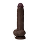 Shaft Vibrating MODEL C 9.5" Flexskin Liquid Silicone Curved Dong w/Balls