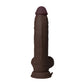Shaft Vibrating MODEL C 9.5" Flexskin Liquid Silicone Curved Dong w/Balls