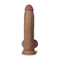 Shaft Vibrating MODEL C 9.5" Flexskin Liquid Silicone Curved Dong w/Balls