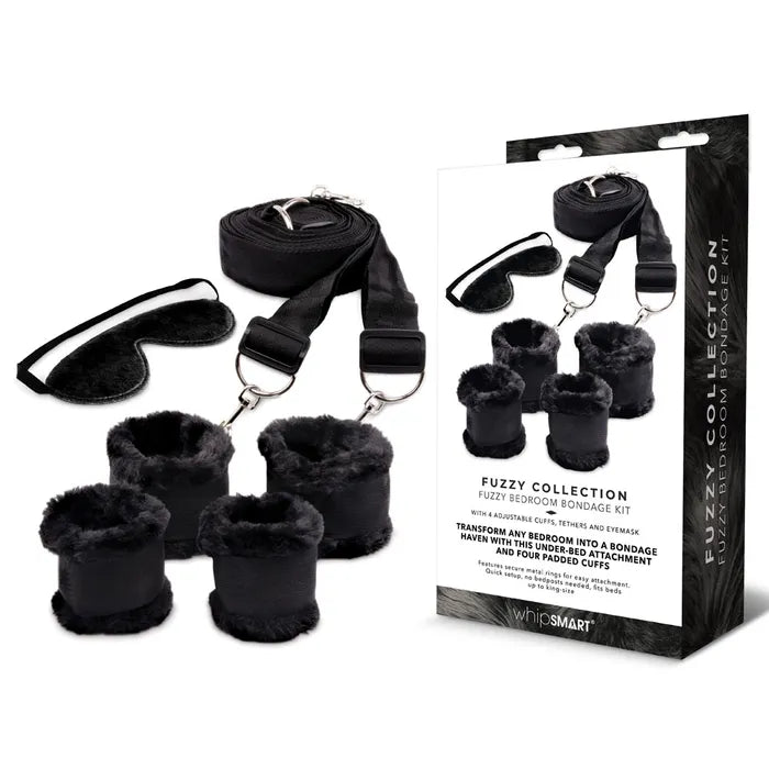WhipSmart Fuzzy Bedroom Bondage Kit - Under The Bed Restraint Set