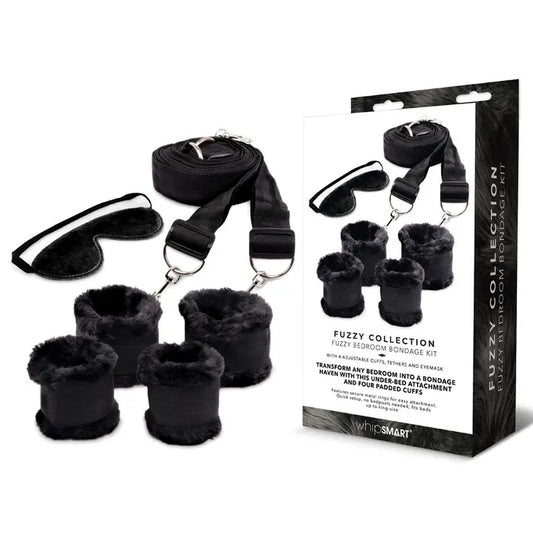 WhipSmart Fuzzy Bedroom Bondage Kit - Under The Bed Restraint Set