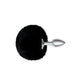 WhipSmart Furry Tales Black Bunny Tail - Metal 6.3cm Butt Plug with Black Bunny Tail