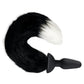 WhipSmart Furry Tales Silicone Foxtail Rechargeable Butt Plug - Black 9.5cm Vibrating Butt Plug with Black Fox Tail & Remote Control