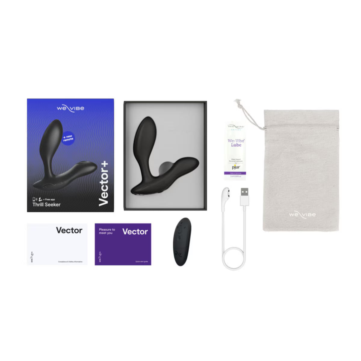 We-Vibe Vector+ Vibrating Anal & Prostate Massager (App & Remote)