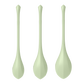 Satisfyer Yoni Power 2 Balls Training Set Green 3 Pc Pieces Kegel