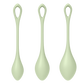Satisfyer Yoni Power 2 Balls Training Set Green 3 Pc Pieces Kegel