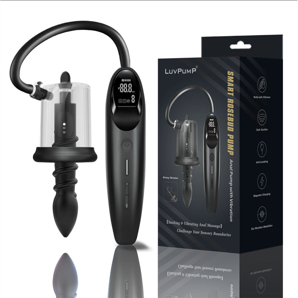 LuvPump RosCup Pro Smart Rosebud Anal Pump with Vibrating Probe
