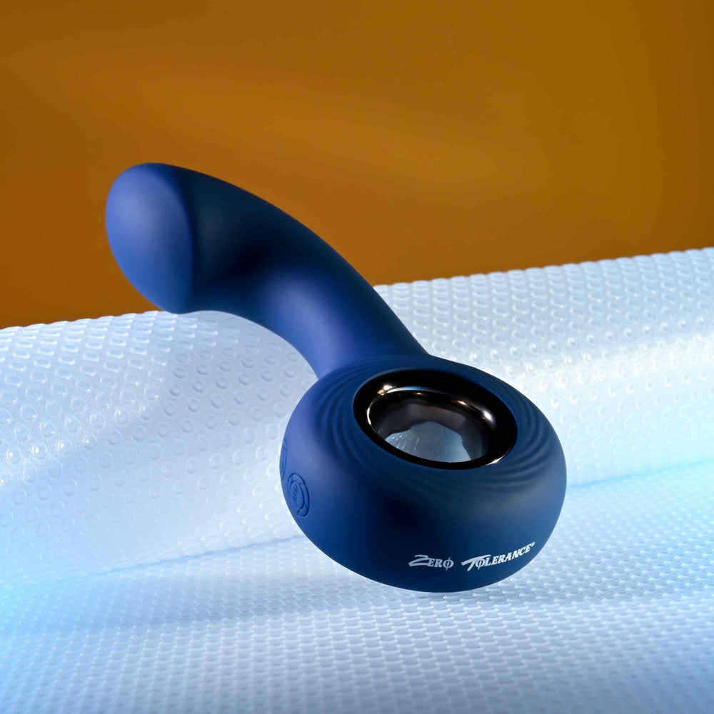 Zero Tolerance THE REACH - Blue 13.8cm USB Rechargeable Vibrating Anal Plug