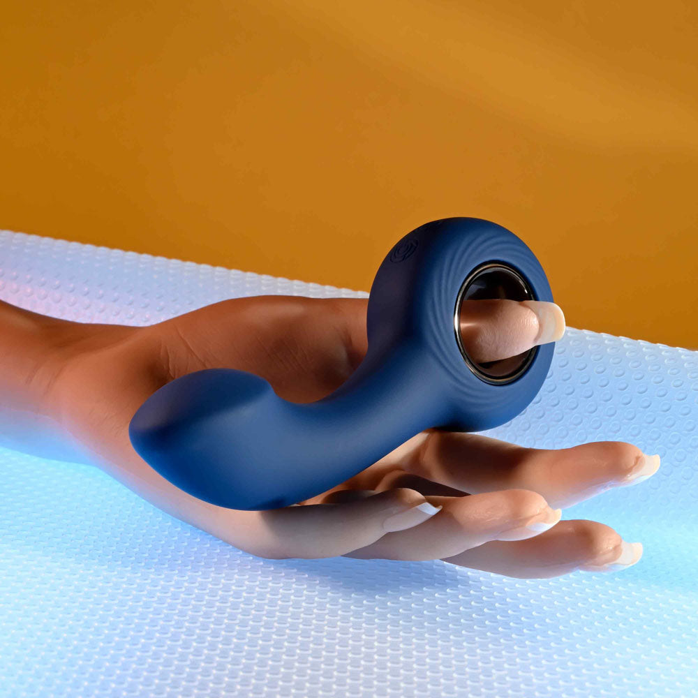 Zero Tolerance THE REACH - Blue 13.8cm USB Rechargeable Vibrating Anal Plug