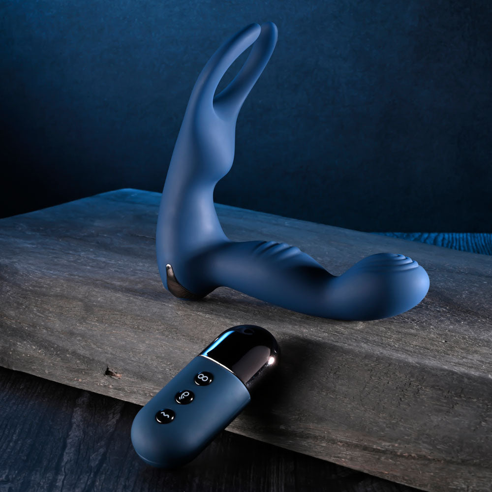 Zero Tolerance BY ALL MEANS - Blue 13.4cm USB Rechargeable Prostate Massager with Cock Ring