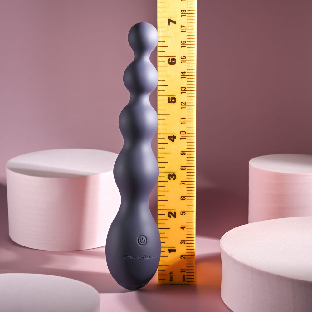Zero Tolerance RUMPY BUMPY - Purple 17.5cm USB Rechargeable Vibrating Anal Beads