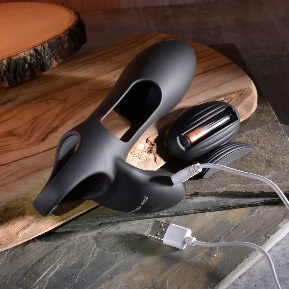 Zero Tolerance NAUTILUS - Black Vibrating Penis Extender Sleeve