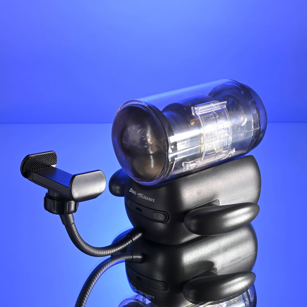 Zero Tolerance HOLD ME TIGHT - Vibrating Auto Stroker with Phone Holder