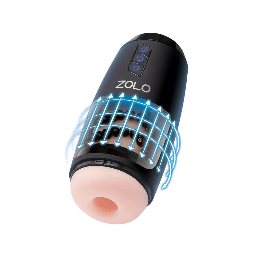 Zolo Upstroke - Flesh Auto Thrusting Beaded Masturbator