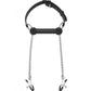 Master Series Equine Silicone Bit Gag With Nipple Clamps