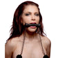 Master Series Equine Silicone Bit Gag With Nipple Clamps
