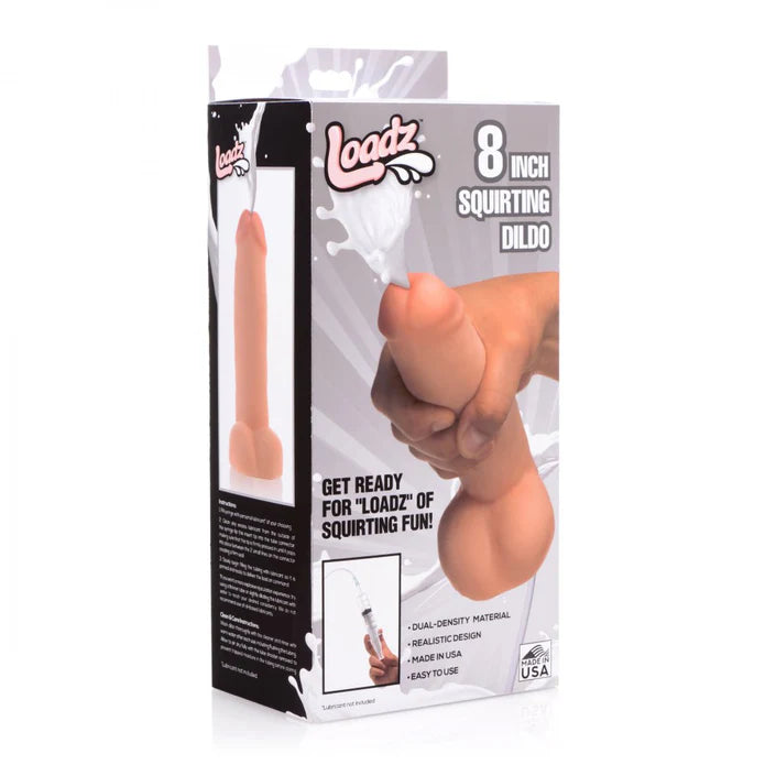 Loadz 8" Squirting Dildo with Syringe