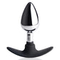 Master Series Dark Invader Metal and Silicone Anal Plug - Medium