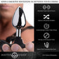Master Series Dark Invader Metal and Silicone Anal Plug - Medium
