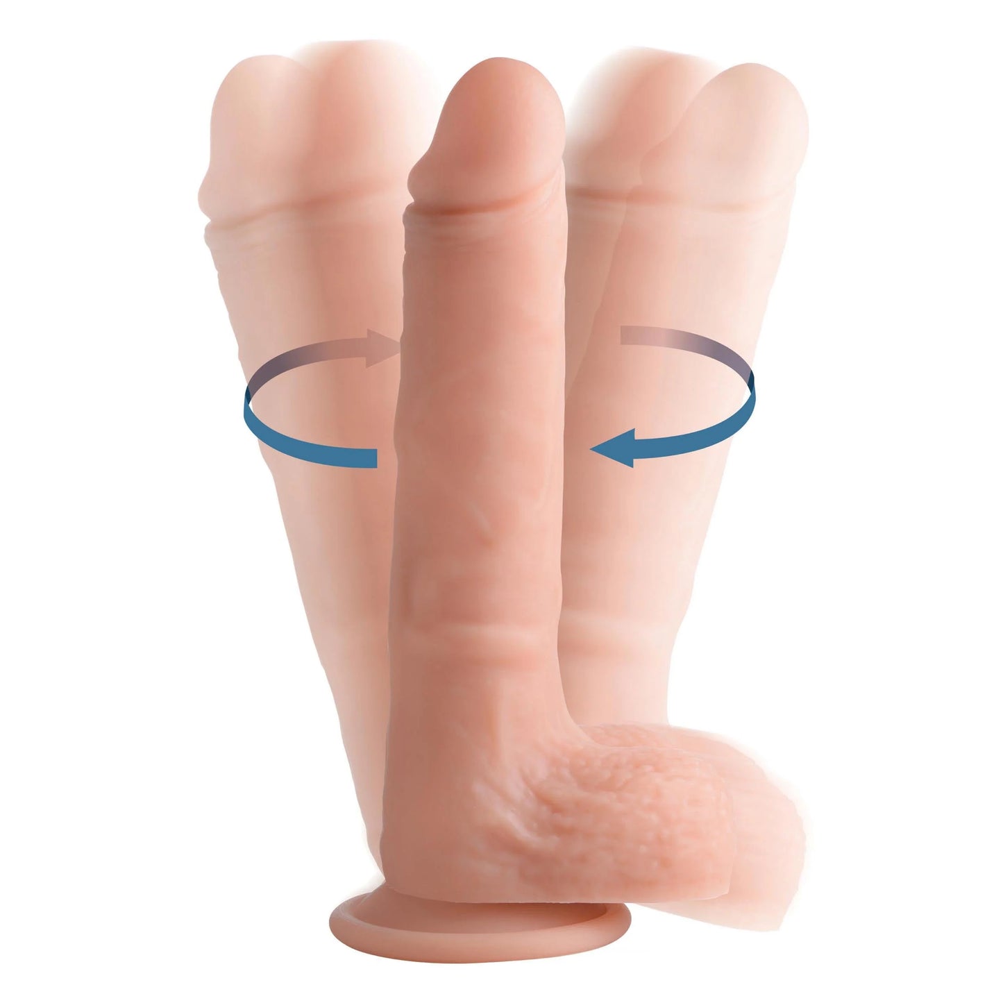 Curve Toys | Big Shot 9" Vibrating & Rotating Rechargeable Liquid Silicone Dong with Balls