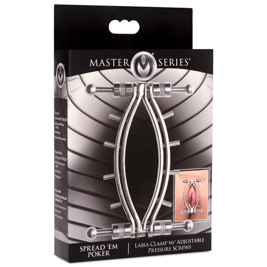 Master Series Spread 'Em Poker Labia Clamp with Adjustable Pressure Screws