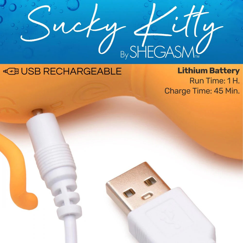 XR Brands | Shegasm Sucky Kitty 7X Clitoral Stimulator Orange