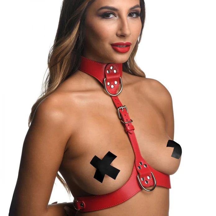 Strict Red Female Chest Harness Size S/M or M/L