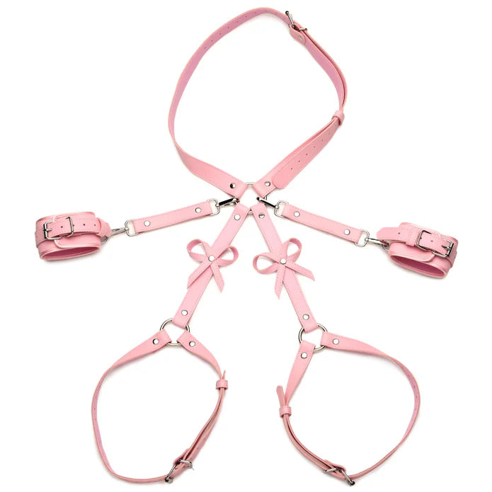 Strict Bondage Harness with Bows M/L Pink