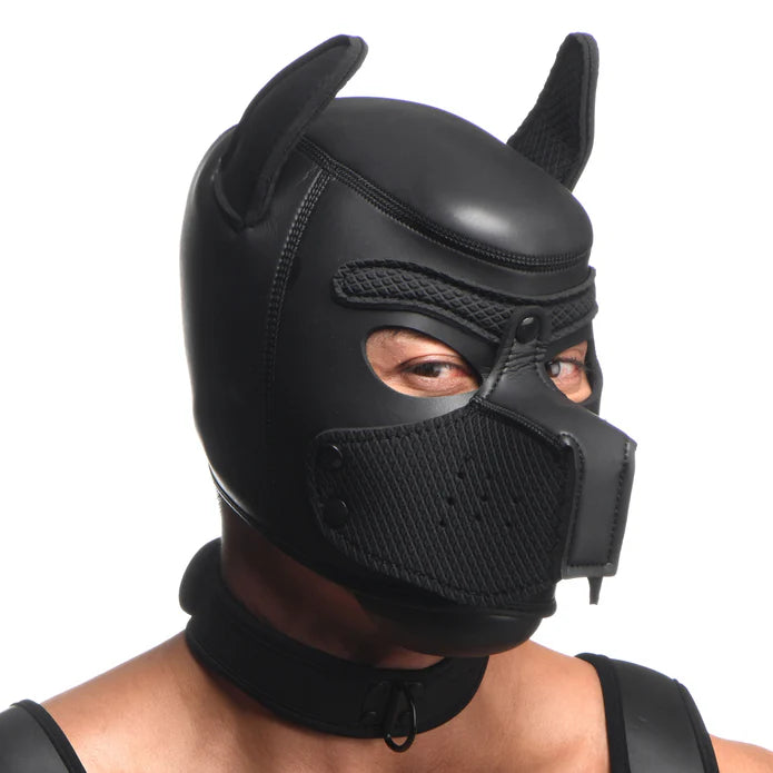 Master Series Full Pup Arsenal Set Neoprene Puppy Hood, Chest Harness, Collar W/ Leash, & Arm Bands