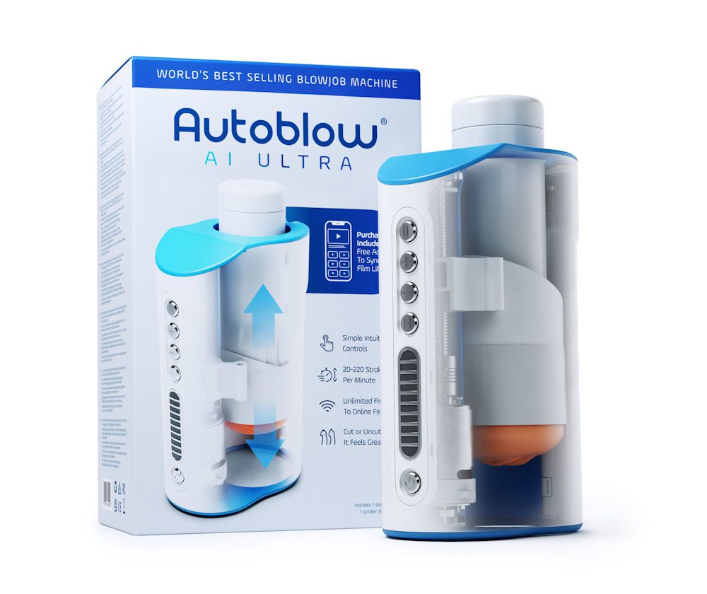 Autoblow AI Ultra - Automatic Blowjob Machine + Hands-Free Mounting System - 2 Pack