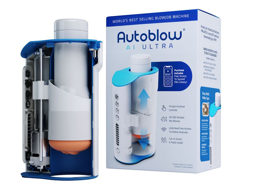 Autoblow AI Ultra - Automatic Blowjob Machine + Hands-Free Mounting System - 2 Pack