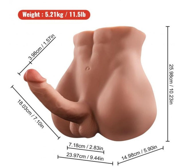 Daytona Dolls Bartlett 5kg USB Auto Thrusting 15cm Male Cock and Ass Masturbator