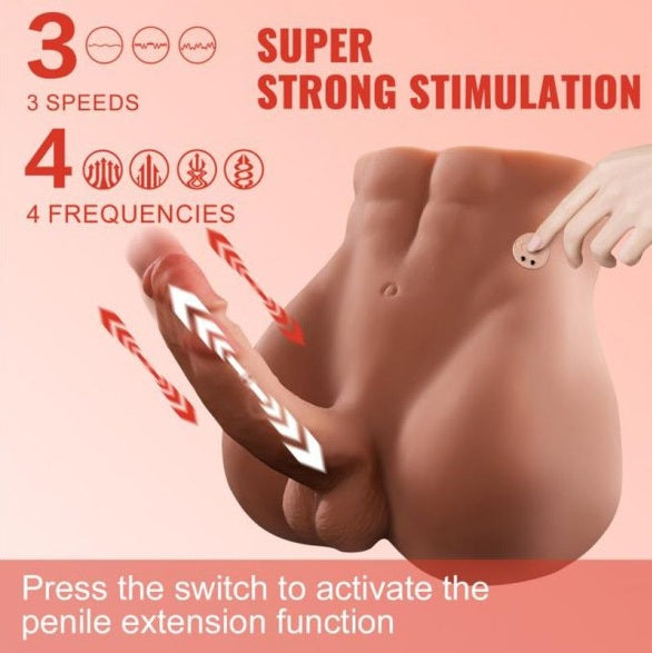 Daytona Dolls Bartlett 5kg USB Auto Thrusting 15cm Male Cock and Ass Masturbator