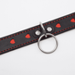 Love In Leather Faux Leather Choker Collar With Heart Cut Outs