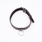 Love In Leather Faux Leather Choker Collar With Heart Cut Outs