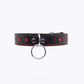 Love In Leather Faux Leather Choker Collar With Heart Cut Outs