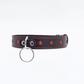 Love In Leather Faux Leather Choker Collar With Heart Cut Outs