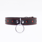 Love In Leather Faux Leather Choker Collar With Heart Cut Outs