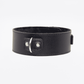 Love In Leather Faux Leather Collar With Faux Fur Lining