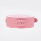 Love In Leather Faux Leather Collar With Faux Fur Lining